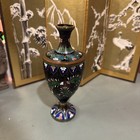 Exquisite Antique Qing Dynasty Cloisonn   Vase With Aventurine Decorated Elements