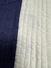 2 Pottery Barn Kids Rugby Stripe Euro Sham Navy Blue White Quilted 1 New 1used