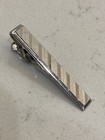 Swank Silver Tone Retro Vintage Tie Bar Clip Clasp