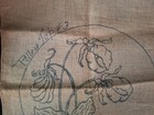Vintage Pearl K Mcgown Hooked Pillow Pattern Orchids On Burlap 14 