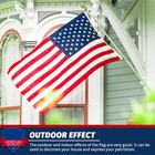 3x5 Ft Embroidered Star American Flag Heavy Duty  Brass Grommets