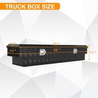 60 x12 x11  Aluminum Stripes Plated Tool Box Heavy Duty Toolbox For Utv Pick Up