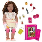 Our Generation Nahla With Storybook   Accessories 18  Posable Gardening Doll