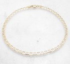 10  Mariner Anchor Chain Ankle Bracelet Anklet Solid Real 14k Yellow Gold 