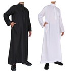 Muslim Men Kaftan Thobe Jubba Dishdasha Thawb Islamic Dress Abaya Daffah Robe