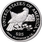 2003-w Platinum American Eagle  25 Proof Bullion Coin - Ogp Coa - Stock