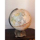 Vintage Replogle Globemaster 12  Globe Brass Base World Map Mid Century Style