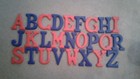 Alphabet Letter-wall Decoration-letters words Wall Hanging 6 Inch A-z Red blue