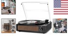 Vintage Vinyl Record Player With Built-in Speakers Bluetooth 3-speed Turntable