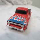 Afx 1956 Ford Truck Ho Slot Car  Red White Blue Flames Some Pipes  wd12-616 
