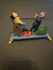 Cast-iron  Mechanical  Coin Bank  2 Men On Bench
