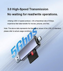Sd Card Reader  High-speed Usb C To Micro Adapter 3 0  Gray 