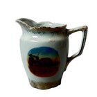 Sylvan Beach -  Ny New York Souvenir Bridge Over Barge Porcelain Trinket Creamer