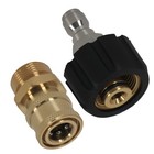 2  M22-14mm Female To 1 4  Quick Connect Male Pressure Washer Adapter 5000psi