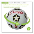 Champion Sports Srb5 No  5 Size Rubber Sports Ball For Soccer - White black New
