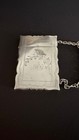 Victorian American Sterling Silver Calling Card Case With Hand Chain