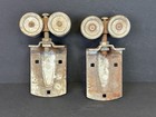 Pair Of Vintage Barn Door Rollers   8 25  Tall X 3 5  Wide   Heavy-duty