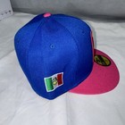 New Era 59fifty Mexico World Baseball Classic Blue And Pink  Hat Wbc 7 3 8