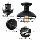 Vintage Black Iron Ceiling Light Retro Industrial E26 Hanging Lamp E26 Hanging