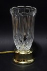Table Lamp Boudoir Night Light Diamond Cut Crystal Clear Glass Vintage 8 5 