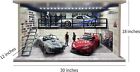 1 24 Scale Die-cast Model Car Display Case With Led Light And Clear Acryliccover