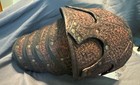 Heavy Leather Pauldron Shoulder Armor Larp Cosplay Embossed Spiral Medieval