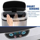 Bestoffice 13 Gallon Stainless Steel Touchless Kitchen Trash Can With Motion