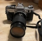 Canon Ae-1 35mm Slr Film Camera With Vivatar 70-150 Mm Lens Works Great