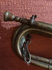 Antique Brass And Copper Military Bugle With Mouth Piece 