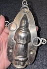 Antique 5 In Metal Father Christmas santa Claus Chocolate Mold  4070