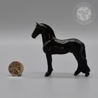 Custom Black Stablemate Breyer Horse - G5  django  Standing Friesian - 1 32