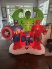 Gemmy Inflatable Marvel Avengers Christmas 6ft Hulk Iron Man Working Rare