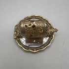 Vintage Florenza Golden Tone Fold Up Lipstick Holder Mirror