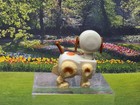 Vintage Fisher-price Little People White Dog Hex Screw Animal Figure