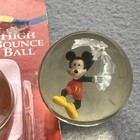 Vintage Disney Mickey   Minnie Mouse Hi Bounce Balls Micky For Kids 1997 2 Pc