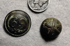 Two Civil War revolutinary War French Buttons  Dug In 1967 At Winchester  Va 