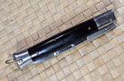 Rizzuto Estileto Milan Stainless Steel Folding Button Release Black Batwing Vtg