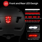 Ilm Adult Bike Helmet With Usb Rechargeable Led Front And Back Light Mountain   