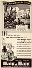1940 Haig   Haig Scotch Advertisement Boston Tea Party Art Vintage Print Ad