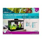 5 Gallon Glass Aquarium Starter Kit W  Led Light Filter Feeding Hood Fish Tank