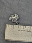 Vintage Western Saddle Lapel Pin Brooch Silver Tone Cowboy Hat Boot 1 Inch