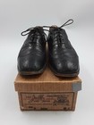 Johnston   Murphy Vintage Aristocraft Shoes Black Leather Wingtip Oxfords 8 C a