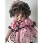 Vintage Porcelain Marie Osmond Polka Dot Dress  Shoes  Veil  Stand Collectible