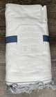 Pottery Barn Baby The Tassel Crib Skirt - Silver Tassels On White New