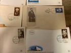 Fdc Israel  Jewish 1949-74 Vintage Stamp Lot Of 11  Jews rambam Herzl Ben Gurion