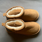 Ugg Classic Mini Women   s Brown Suede Sheepskin Lined Ankle Boots Us 6