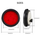 Runbaitoo 2pcs 4  Round Red Led Trailer Tail Lights - 12 Diodes 3-in-1 Red 