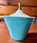 Vintage Salem North Star Sugar   Creamer Set Aqua Blue Mid Century Retro Atomic
