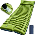 Camping Sleeping Pad Inflatable Mat With Built-in Foot Pump   Pillow For Tent