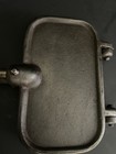 Antique Cast Iron Rectangular Waffle Iron Long Handles 22 